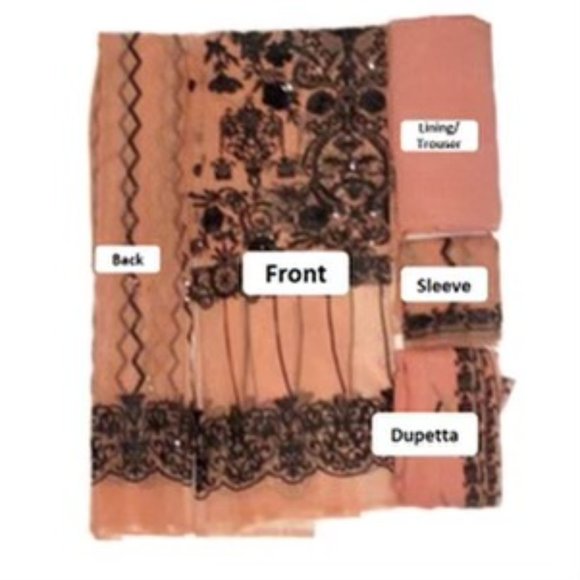 Woman's Unstitched Pakistani Suit - Picture 4 of 4